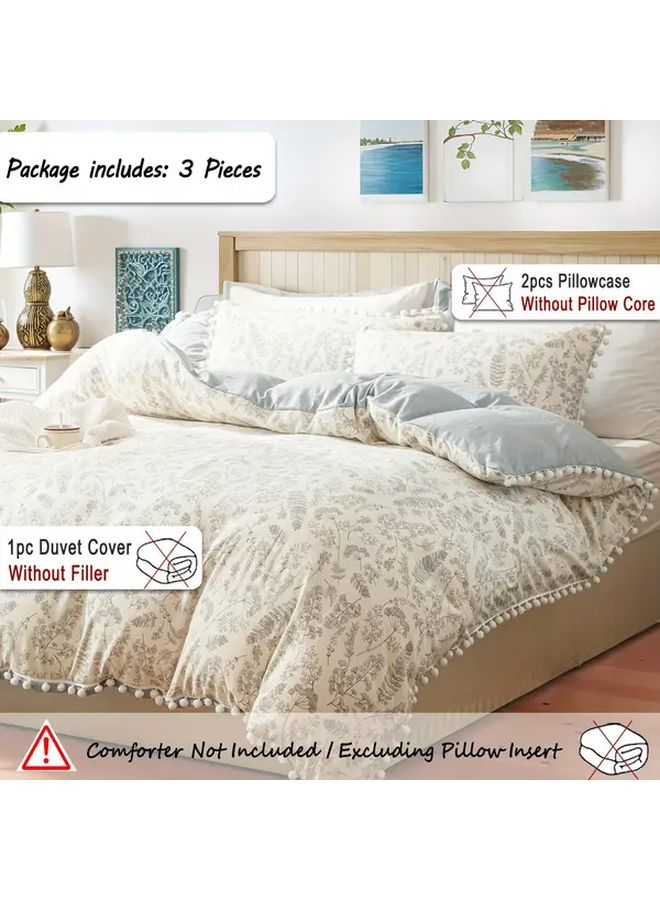 Polychrome Floral Duvet Cover Set 78 74x78 74 Inches 3 Piece Bedding With Pillowcases - Image 2